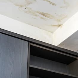 Water stains on ceiling can signal that roof leak repairs are needed.