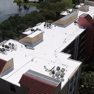 aerial shot of lakeside delray commercial case study