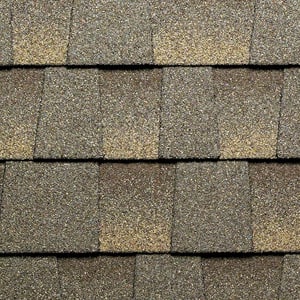 Timberline CS shingle swatch by GAF, highly reflective shingles with LayerLock Technology.