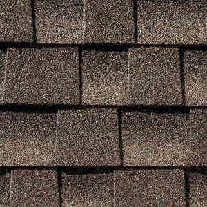 GAF Timberline HDZ shingle swatch, America's number one selling roof shingle.