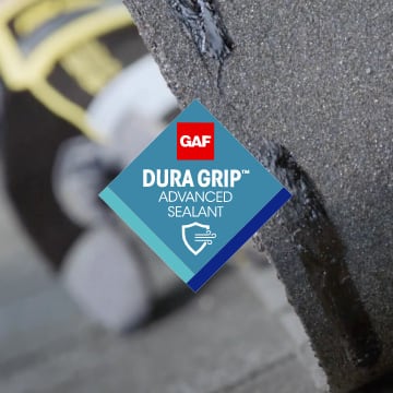 GAF shingles have Dura Grip sealant creating a strong protective bond.