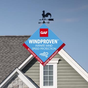 GAF WindProven Limited Warranty, protect your roof from damaging winds.