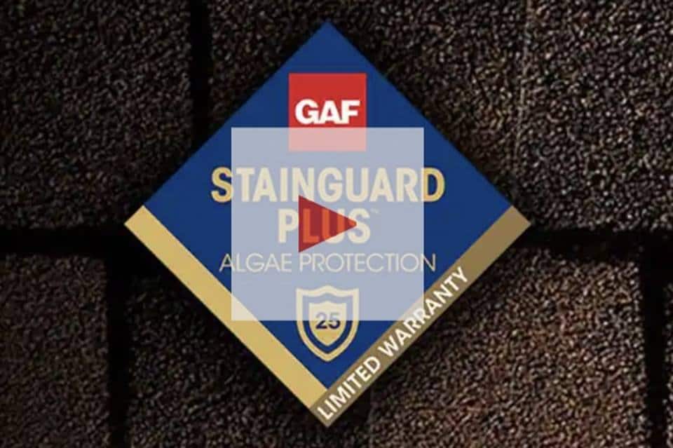 StainGuard Plus Algae-Protection Technology badge