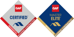 Diamond icons for GAF Certified Contractors and GAF Master Elite Contractors