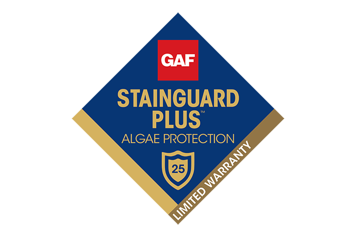 GAF StainGuard Plus Algae Protection Limited Warranty diamond logo